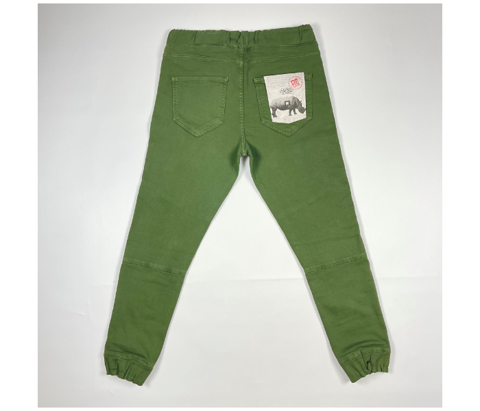 Cotton Lace Up Large Jogger Pants for Men - Military Green - Zoom Image 4