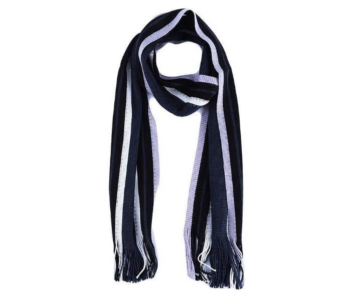 Unisex Winter Knitted Striped Scarf - Assorted Colors - Zoom Image 3