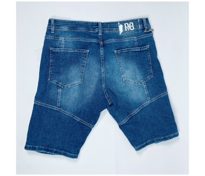 Ripped 31 Sized Shorts Jeans With Chain For Men - Blue - Zoom Image 3