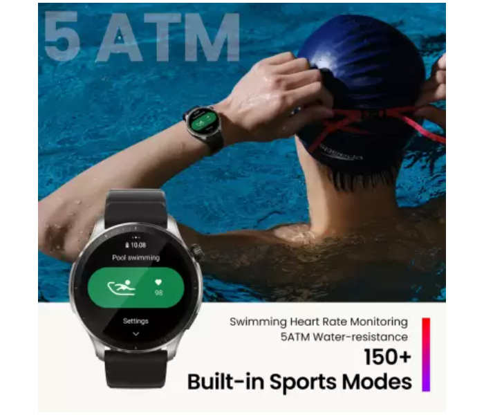 Amazfit GTR4 1.43 Inch AMOLED Display Bluetooth Smart Watch - Black - Zoom Image 4