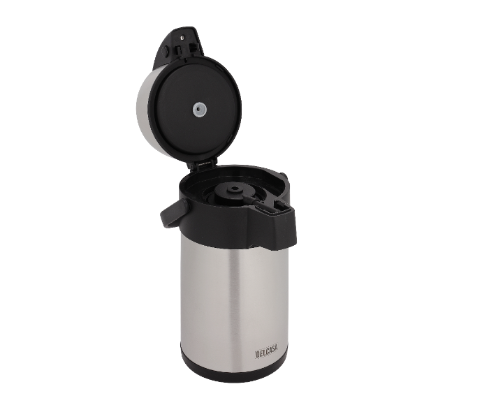 Delcasa DC2354 3 Litre Stainless Steel Airpot Vacuum Flask - Silver and Black - Zoom Image 2