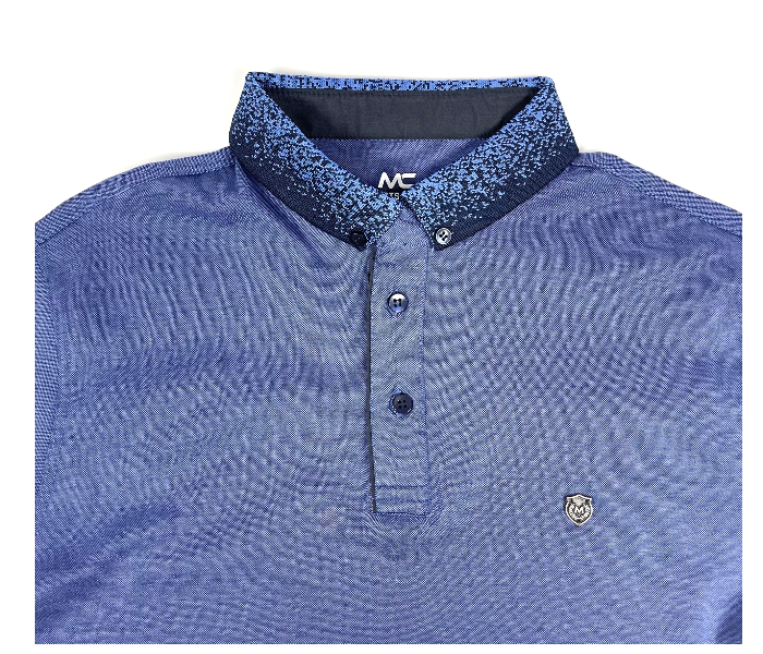 Slim Polo Neck Summer Thin Cloth XL Shirt For Men - Blue - Zoom Image 2