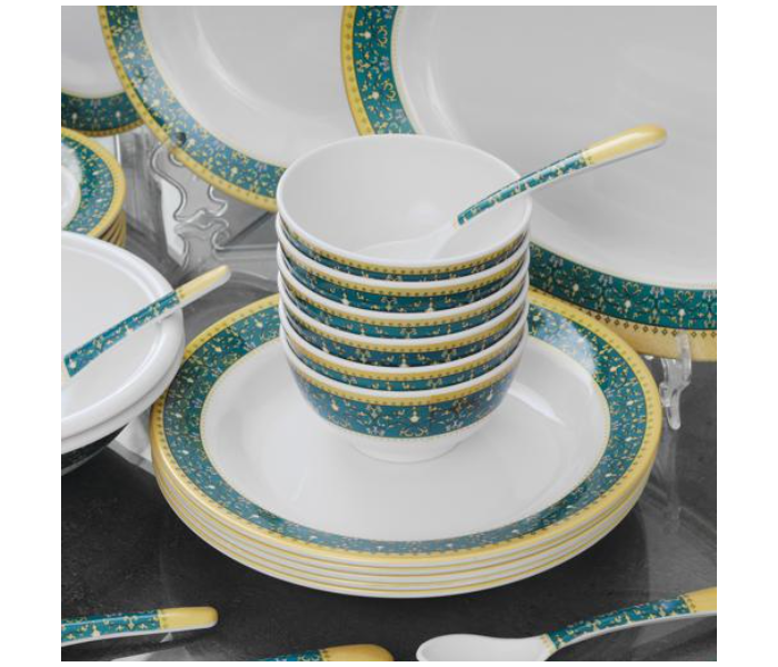 Delcasa DC2461 Melamine Ware 35 Pieces Dinner Set - White - Zoom Image 4