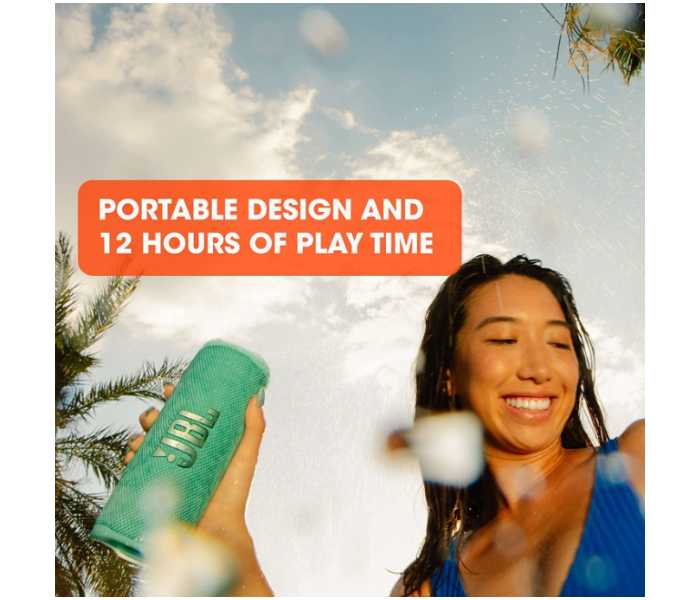 JBL Flip 6 Portable Waterproof Bluetooth Speaker - Teal - Zoom Image 6