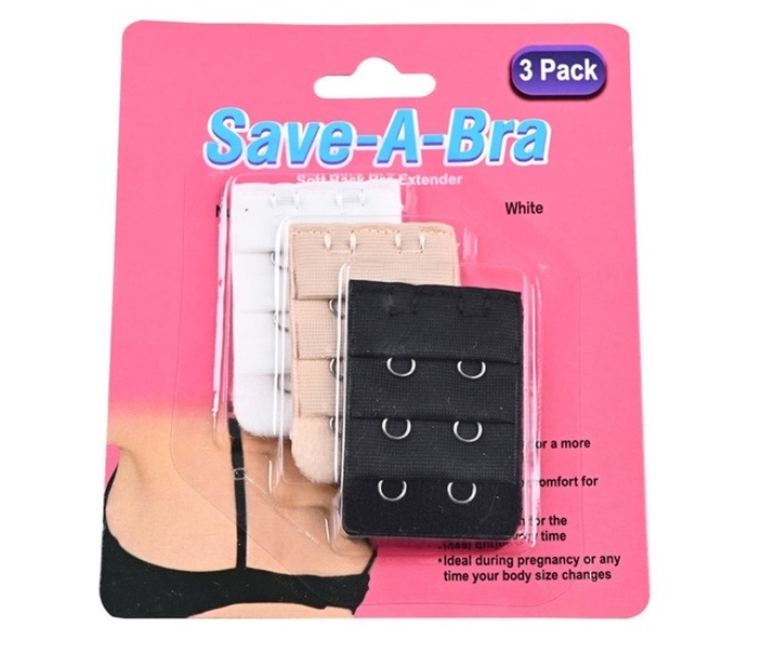 SARI Set of 3 Save A Bra Soft Back Bra Extender - Zoom Image 1