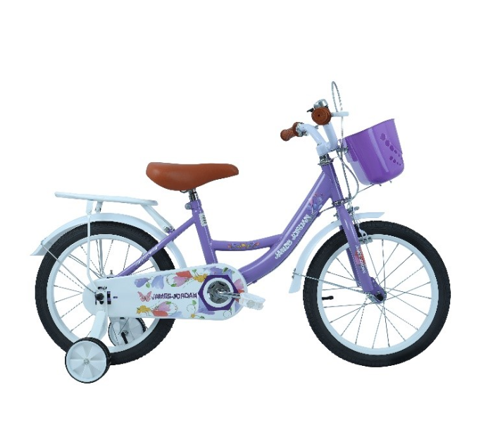 James Jordan JDN1023 12 Inch Bicycle - White and Purple - Zoom Image