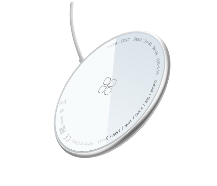 Promate Ultra-Fast 15Watts Mag-Safe Qi Magnetic Wireless Charger - Silver - Zoom Image 1