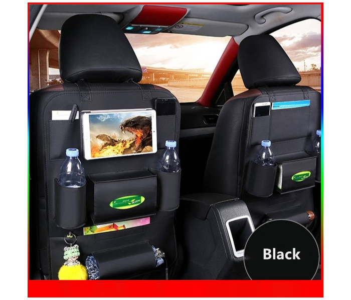 Multi-Function Car Seat Pu-Bag - Black - Zoom Image 1