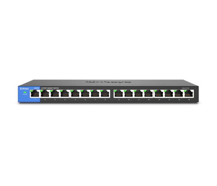 Linksys LGS116 Business Switch 16 Port Business Desktop Gigabit Switch - Black - Zoom Image 2