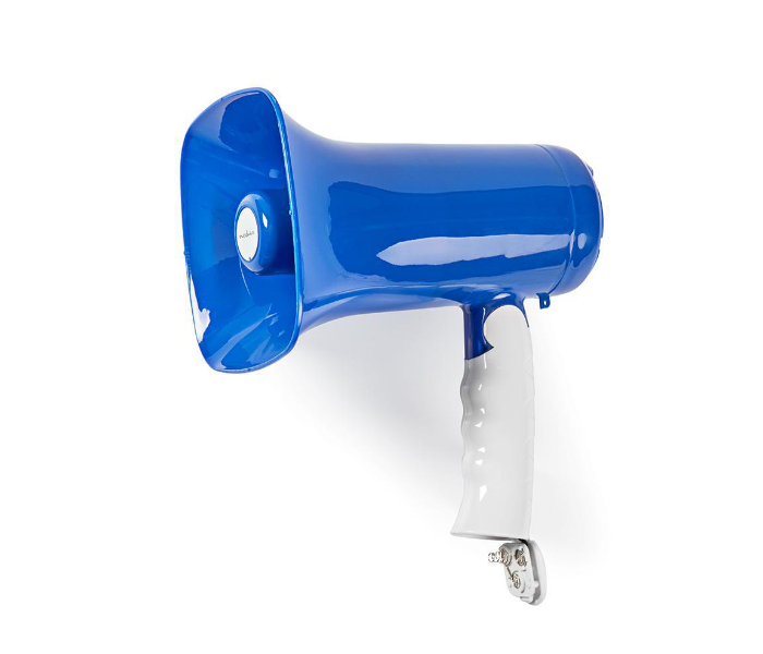 Nedis MEPH160BU Max 300 Meters Mic Siren and Bluetooth Megaphone - Blue and White - Zoom Image 5