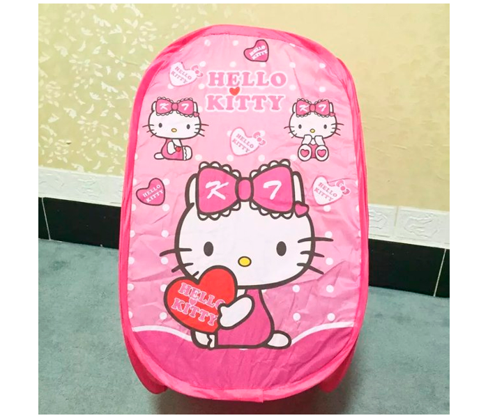 Hello Kitty Large Mesh Folding Dirty Clothes Hamper - Pink - Zoom Image 1