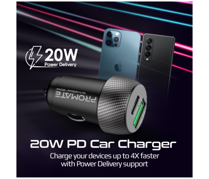 Promate 20Watts USB-C Car Charger - Black - Zoom Image 6