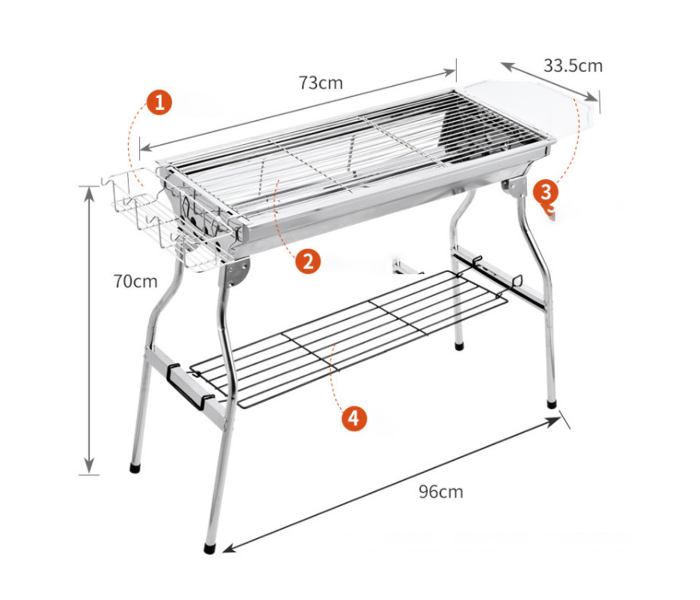 Oven Frame Stand For Grilling - Silver - Zoom Image 5