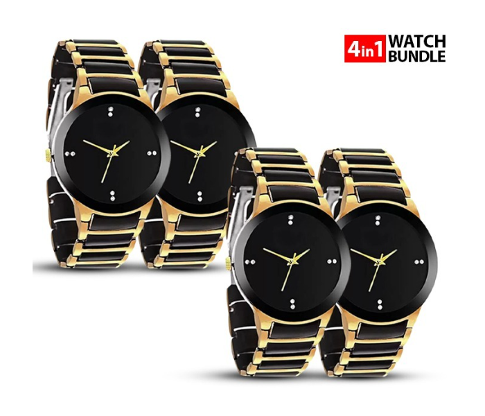 Galaxy Ocean Set of 4 Piece Zstar Jubilee Small Fashion Couple Watches - Black - Zoom Image 1