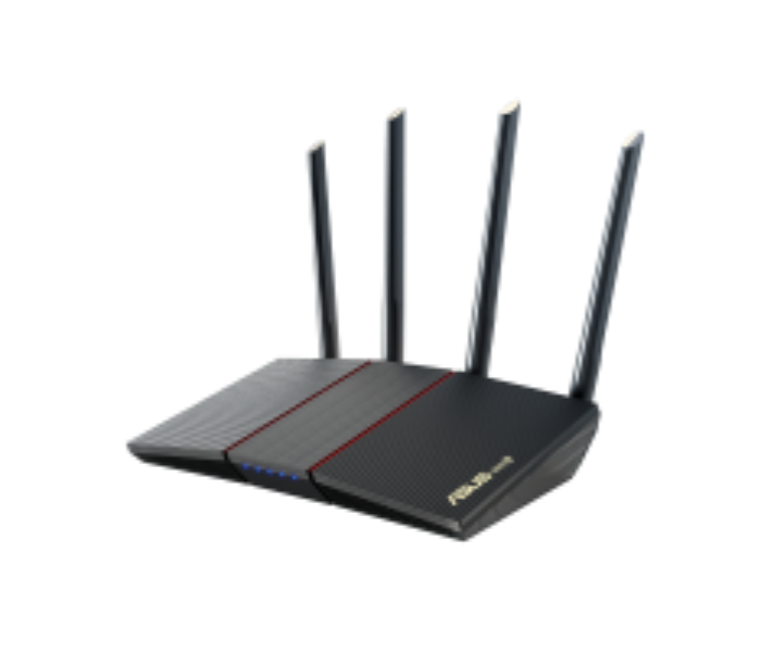 Asus RT-AX55 Ax1800 Dual Band Wifi 6 Router Supporting Mu-Mimo And Ofdma Technology - Black - Zoom Image 1