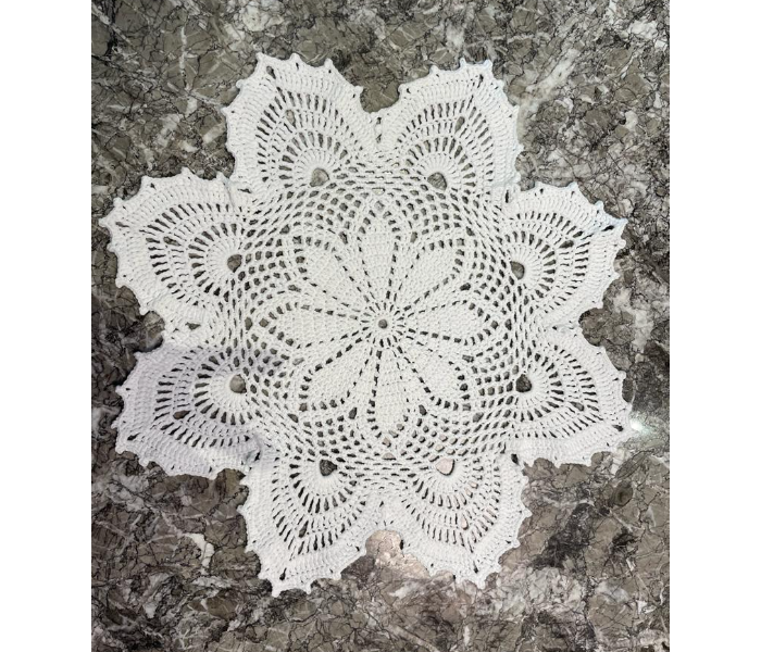 Crochet Handmade Table Decoration - White - Zoom Image 2