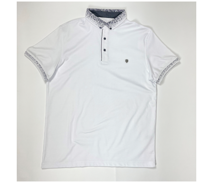 Slim Polo Neck Summer Thin Cloth Medium Shirt For Men - White - Zoom Image 3