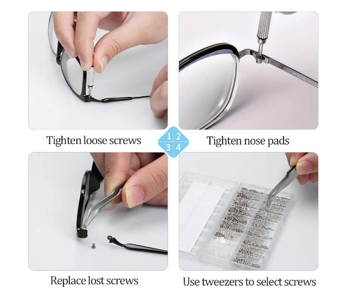 Galaxy 4 in 1 Screwdriver Tool for Spectacles Eyeglasses Glasses Clock Repairing - Zoom Image 5