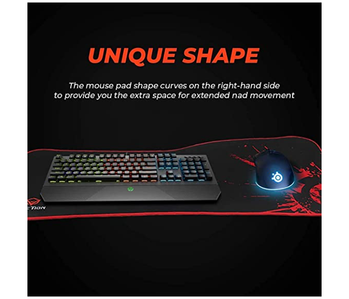 Meetion MGP100 Rubber Gaming Mouse Pad Longer - Black - Zoom Image 3