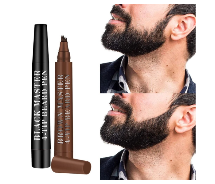 Unisex Waterproof Filler Pen for Beard and Eye Brows - Black C - Zoom Image 4