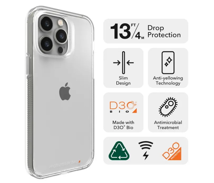 Gear4 Crystal Palace Clear Transparent Anti-Scratch Anti-Drop Cell Mobile Cover For Iphone 14 Pro Max - Zoom Image 2