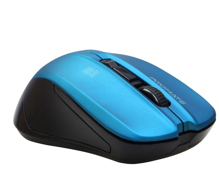 Promate Adjustable 1600DPI Wireless Mouse - Blue - Zoom Image 1