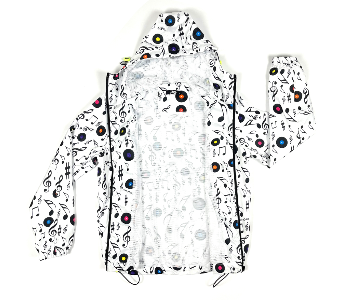 Raincoat Small Hoodie With Musical Design For Men - White - Zoom Image 4