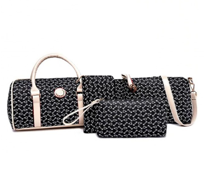 Ladies Luxury Bag Set Of 4 Pieces DDSK JA066 - Black - Zoom Image