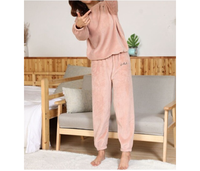 Winter Flannel Velvet Pajamas Sets Sleepwear for Women - Pink - Zoom Image 2