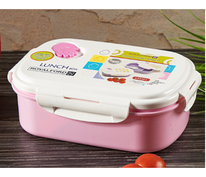 Royalford RF7223 Food Container 950ml - Pink & White  - Zoom Image