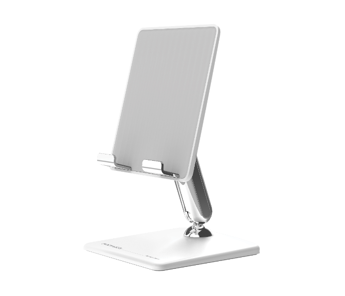 Promate Universal Anti-Slip Base Foldable Multi-Angle Desk Tablet Phone Holder - White - Zoom Image 4