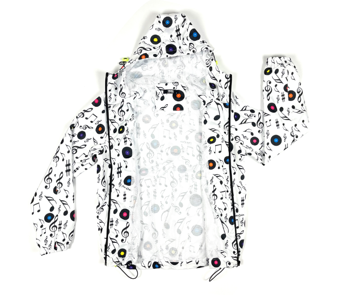 Raincoat Medium Hoodie With Musical Design For Men - White - Zoom Image 4