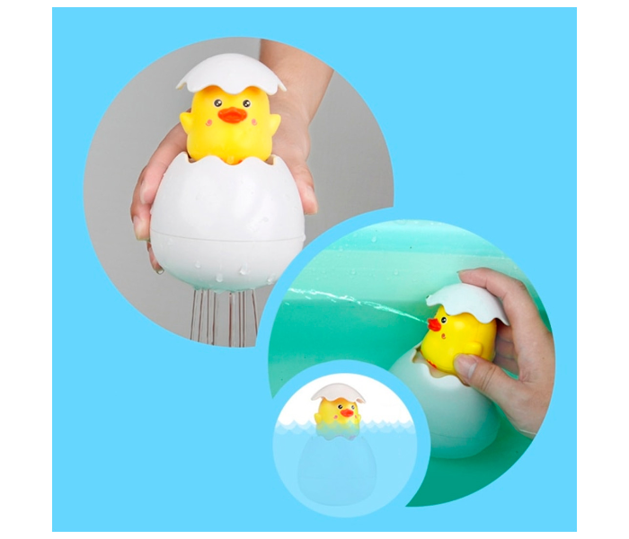 Bath Floating Shower Duck Egg Toy for Kids - White and Yellow - Zoom Image 4