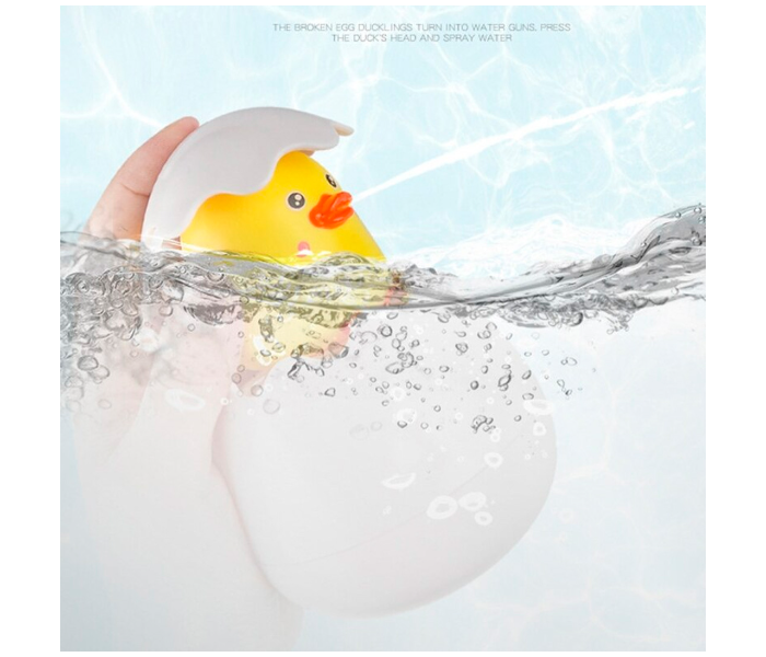 Bath Floating Shower Duck Egg Toy for Kids - White and Yellow - Zoom Image 2