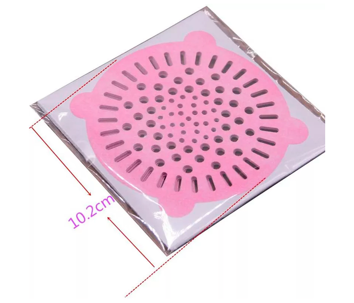 Pack of 10 Pieces Small 10cm Disposable Floor Drain Filter - Pink - Zoom Image 3