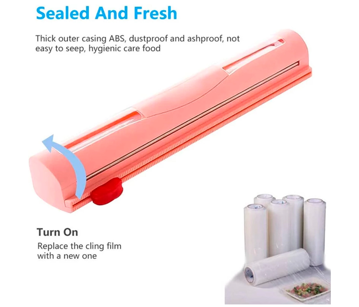 Cling Film Cutter Vacuum Sealer - Light Pink - Zoom Image 1