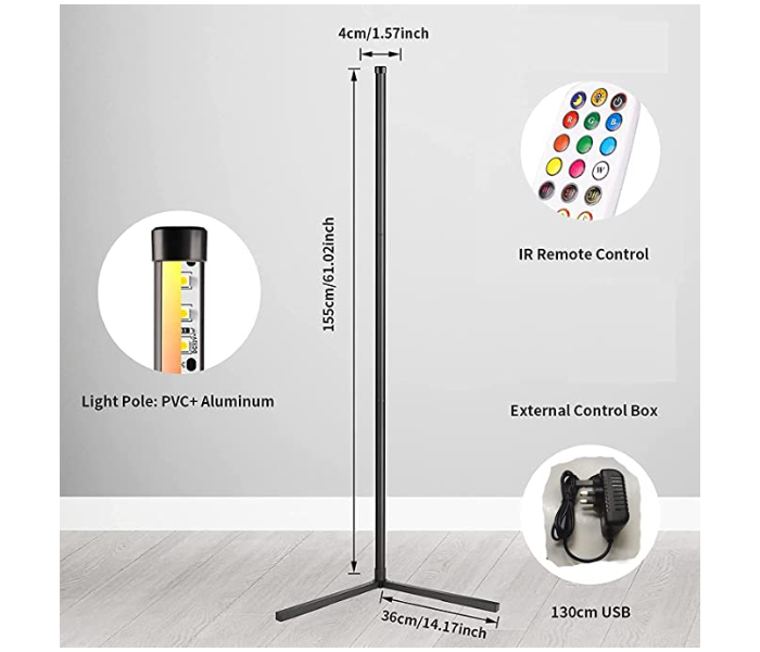 Galaxy Corner Floor Lamp Corner Lamp - 356 Mood Lighting Modes Color Changing LED Corner Light - Zoom Image 2