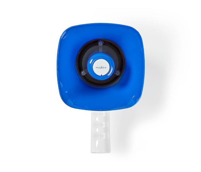 Nedis MEPH160BU Max 300 Meters Mic Siren and Bluetooth Megaphone - Blue and White - Zoom Image 2