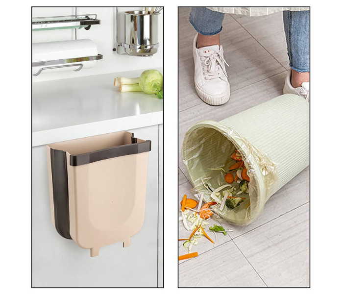 SARI Hanging Foldable Wall Mounted Trash Bin Storage Large Opening Space Saver Dust Bin with 15Pcs Garbage Bag - Zoom Image 2