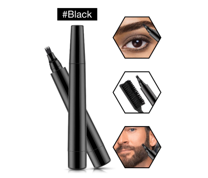 Unisex Waterproof Filler Pen for Beard and Eye Brows - Black C - Zoom Image 1