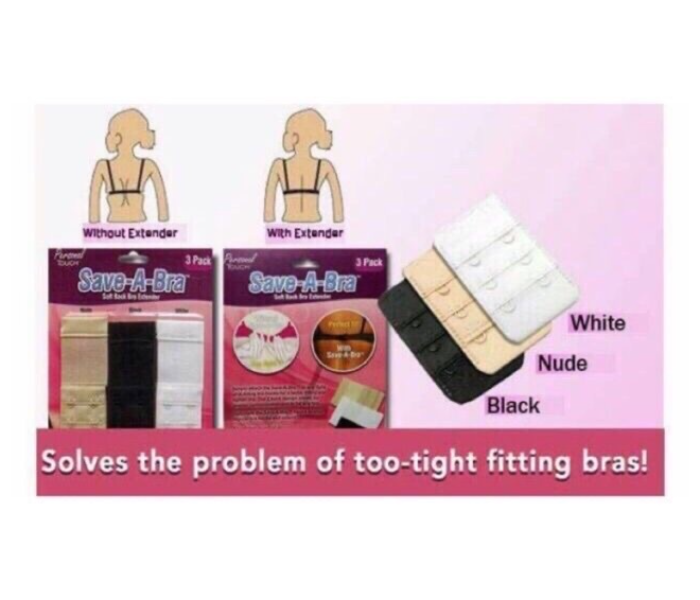 SARI Set of 3 Save A Bra Soft Back Bra Extender - Zoom Image 3