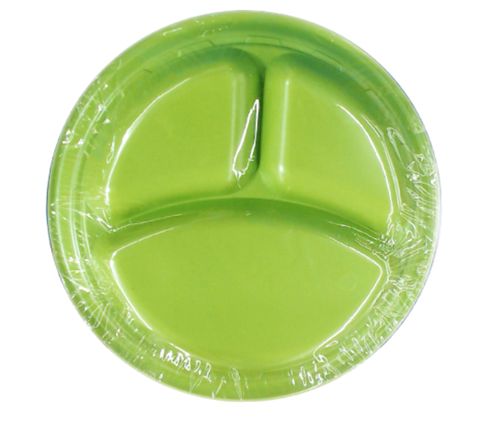 Hotpack HSMCPP103CHP Pack of 25 Pieces 10 Inch 3 Division Coloured Plastic Plates - Zoom Image 1