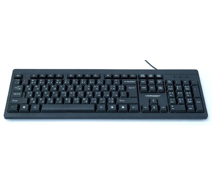 Microdigit MD297K Stylish Pattern Lightweight Multi Language Keyboard - Black - Zoom Image 6