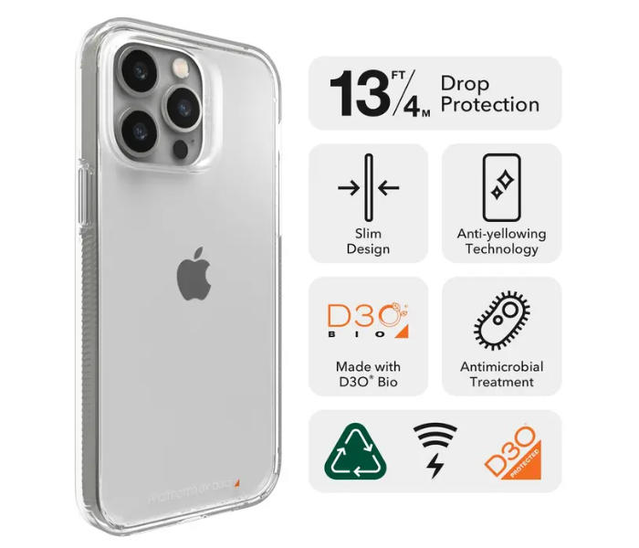 Gear4 Crystal Palace Clear Transparent Anti-Scratch Anti-Drop Cell Mobile Cover For Iphone 14 - Zoom Image 2