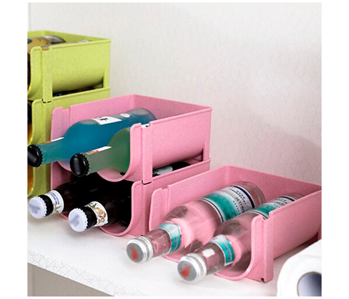 Refrigerator Drink Storage Box - Pink - Zoom Image 1