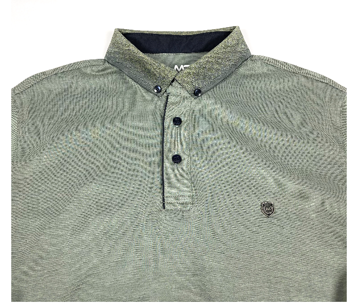 Slim Polo Summer Thin Cloth XXL Shirt For Men - Olive Green - Zoom Image 2