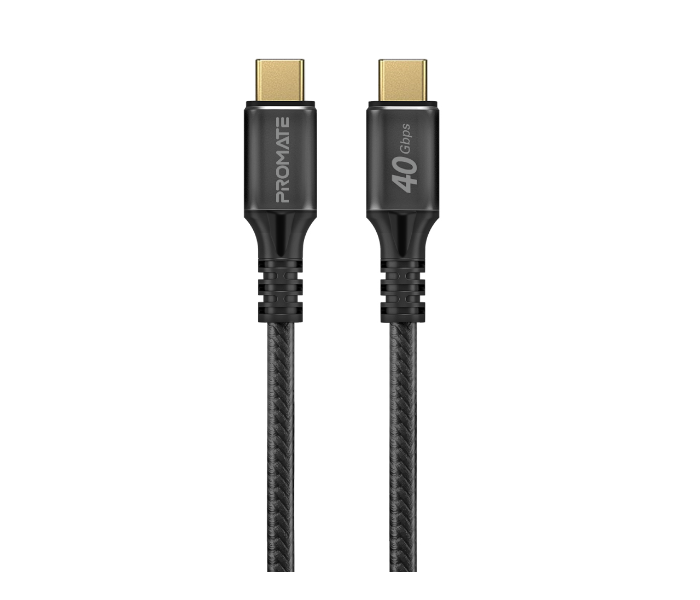 Promate 1Meter USB-C to USB-C Thunderbolt 3 Cable with 240Watts PD - Black - Zoom Image 1