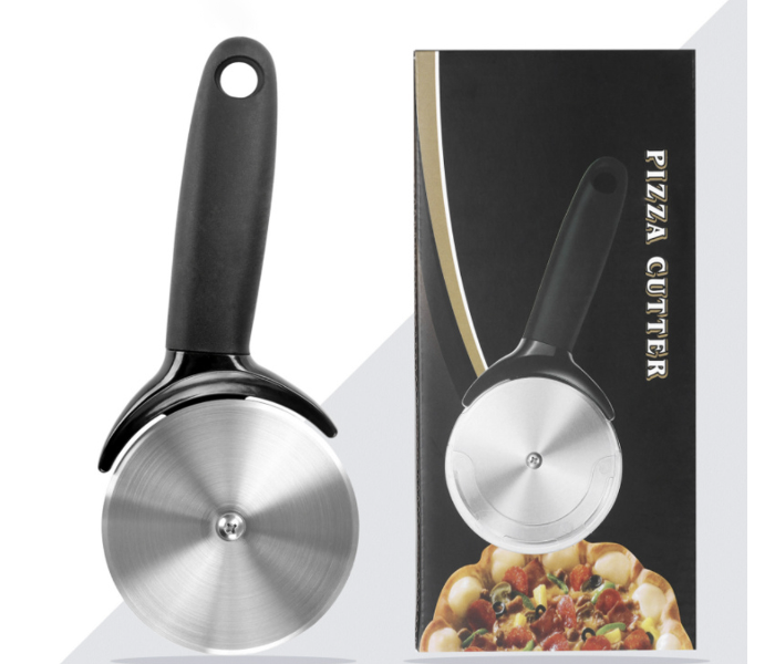 Stainless Steel Multi-Function Pizza Cutter Wheel - Black and Silver - Zoom Image 1