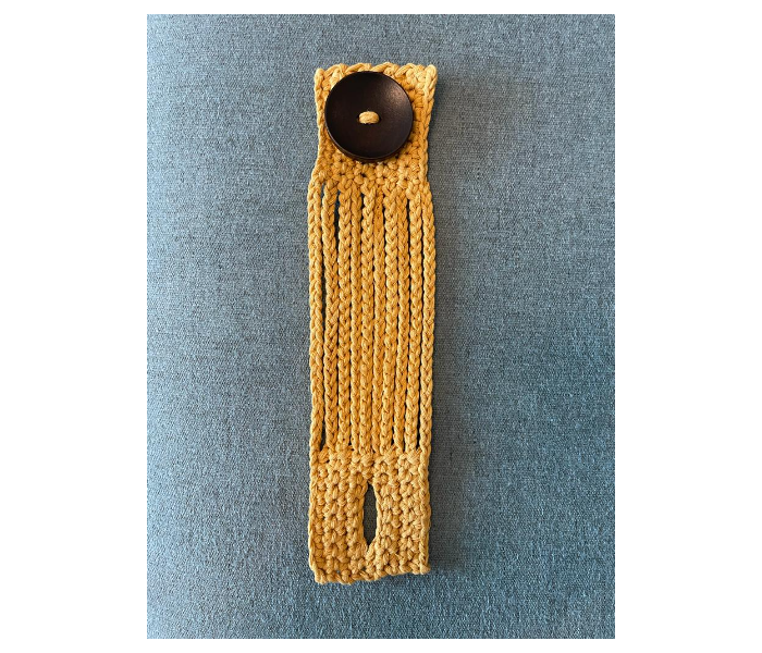 Crochet Handmade Chunky Stringy Bracelet - Mustard - Zoom Image 8