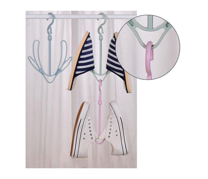 SARI Set of 3 Balcony Shoe Hanger Drying Rack Hook Drying Hanger - Random Colors - Zoom Image 2